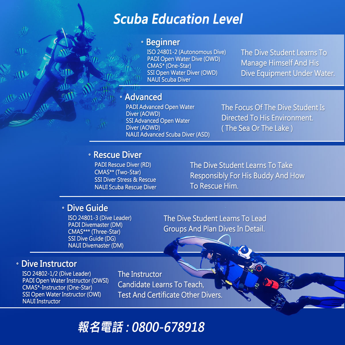 Scuba Education Level