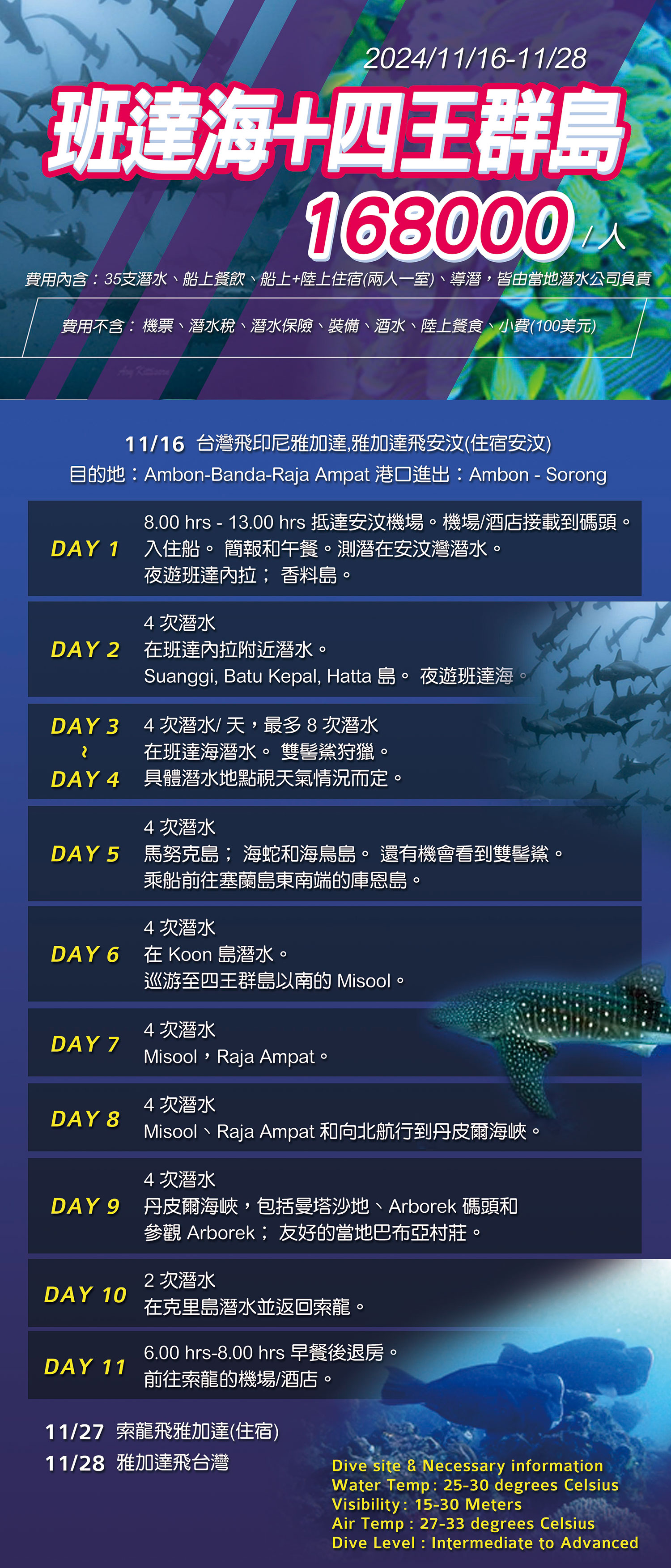 台灣潛水猴潛水訓練中心_國外潛水_高級潛水_班達海_四王群島